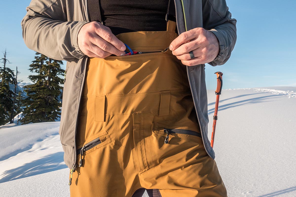 Ski pants (Outdoor Research Hemispheres bib)